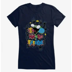 Cheap 😍 Invader Zim I Want To Explode ❤️ Girls T-Shirt ❤️ -Invader Zim shop 14036614 hi