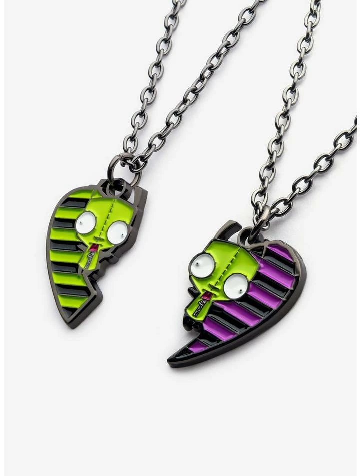 Outlet β Invader Zim GIR Heart Best Friend Necklace Set π 2 Outlet β Invader Zim GIR Heart Best Friend Necklace Set π - Image 2