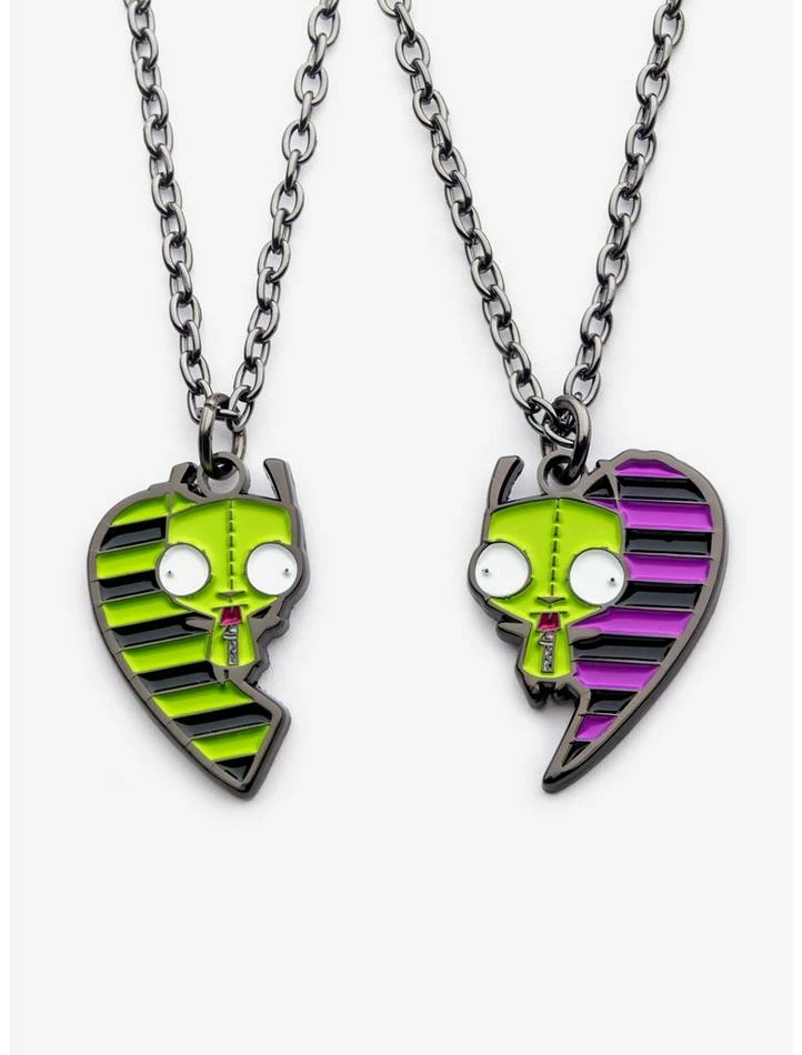Outlet β Invader Zim GIR Heart Best Friend Necklace Set π 1 Outlet β Invader Zim GIR Heart Best Friend Necklace Set π