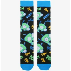 Flash Sale ❤️ Invader Zim GIR Doom Crew 🛒 Socks ⭐