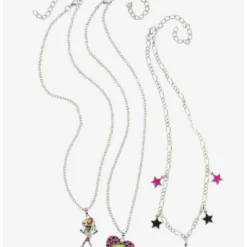 Discount ⌛ Invader Zim GIR Star Heart Charm Necklace Set 🤩