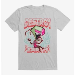 Flash Sale 💯 Invader Zim Unique Destroy T-Shirt 💯 -Invader Zim shop 17584894 hi