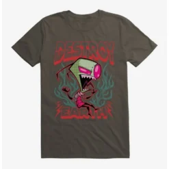 Flash Sale 💯 Invader Zim Unique Destroy T-Shirt 💯 -Invader Zim shop 17584921 hi