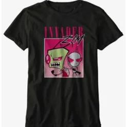 Budget ⭐ Invader Zim Pink Ombre Boyfriend Fit 👏 Girls T-Shirt 💯