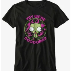 Discount 🔔 Invader Zim We're Doomed Boyfriend Fit Girls T-Shirt 🧨