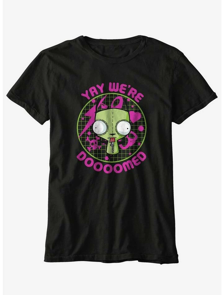 Discount π Invader Zim We're Doomed Boyfriend Fit Girls T-Shirt 𧨠1 Discount π Invader Zim We're Doomed Boyfriend Fit Girls T-Shirt π§¨