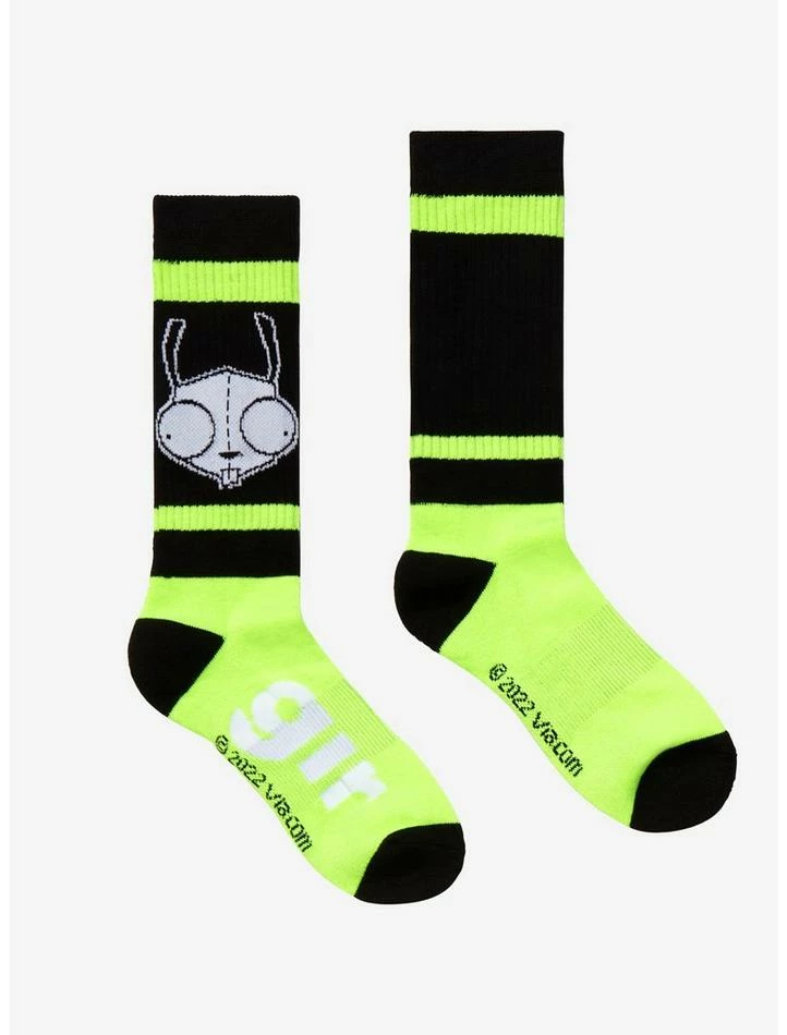 Cheapest π Invader Zim GIR Varsity Stripe Crew π Socks β¨ 1 Cheapest π Invader Zim GIR Varsity Stripe Crew π Socks β¨
