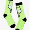 Deals 😀 Invader Zim GIR Color Block Crew Socks 🥰