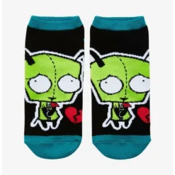 New 😍 Invader Zim GIR Broken Heart No-Show Socks 🎁