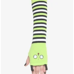 Flash Sale ⭐ Invader Zim GIR Stripe Arm Warmers ❤️