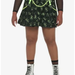 Buy 👍 Invader Zim Chain Grid Pleated Skirt Plus Size 🛒