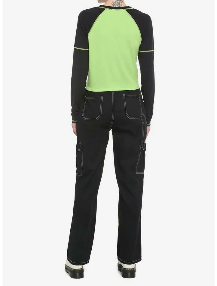 Flash Sale ✨ Invader Zoom GIR Contrast Stitch Girls Raglan Long-Sleeve Top ✔️ 3 Flash Sale ✨ Invader Zoom GIR Contrast Stitch Girls Raglan Long-Sleeve Top ✔️ - Image 3