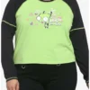 Flash Sale ⭐ Invader Zoom GIR Contrast Stitch Girls Raglan Long-Sleeve Top Plus Size 😀
