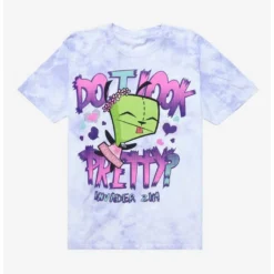 Coupon 🥰 Invader Zim GIR In Tutu Tie-Dye Boyfriend Fit Girls T-Shirt ❤️