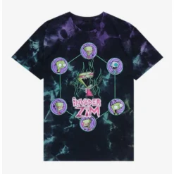 Best reviews of 👏 Invader Zim GIR Evil Flame Dark Tie-Dye Boyfriend Fit Girls T-Shirt ❤️
