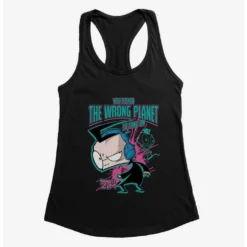 Brand new ✨ Invader Zim Wrong Planet To Land On 🔔 Girls Tank ⭐ -Invader Zim shop 20158594 hi